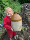 A seven-year-old schoolgirl is raking in hundreds of pounds by selling antique bottles from a little shop in her back garden - after digging them up from old landfill sites. Betsy-Mae Lloyd has been coining it in after launching her own business at her parents' home while still attending primary school. The young entrepreneur flogs old bottles, jars and teapots - dating back to between the 1870s and 1930 - which she finds on historic landfill sites in the West Midlands. After taking them home and cleaning them up herself, she then stores them in a Victorian-style play shed, built by dad Jason, before listing them for sale on Facebook. 