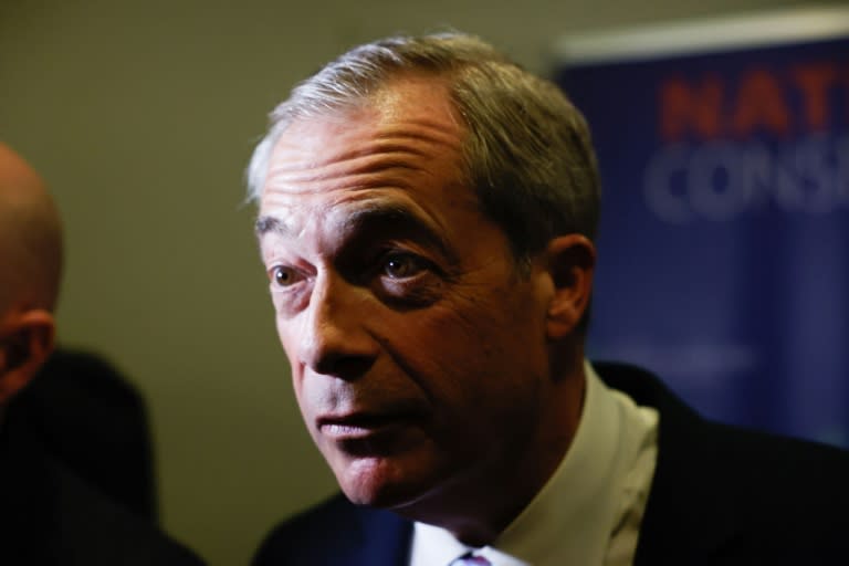 British eurosceptic populist Nigel Farage said the move to ban the 'NatCon' conference in Brussels was 'monstrous' (Simon Wohlfahrt)