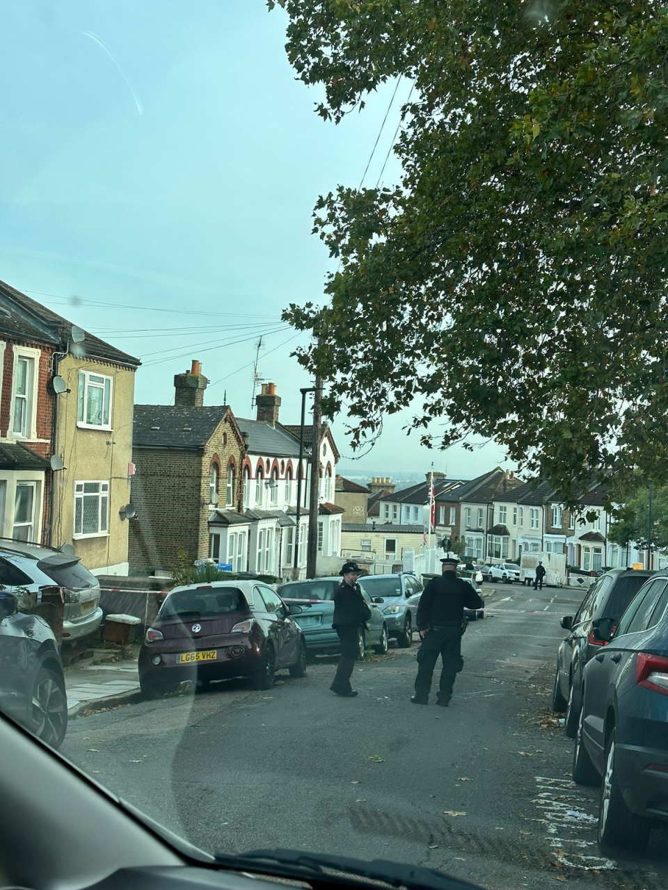 A section of Chestnut Rise was closed off on Monday morning