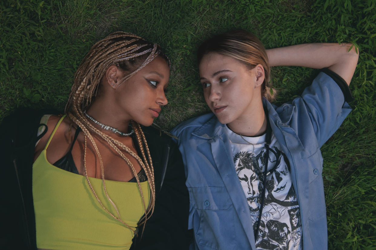 Amandla Stenberg and Maria Bakalova star in Bodies Bodies Bodies (Photo: Eric Chakeen/A24)