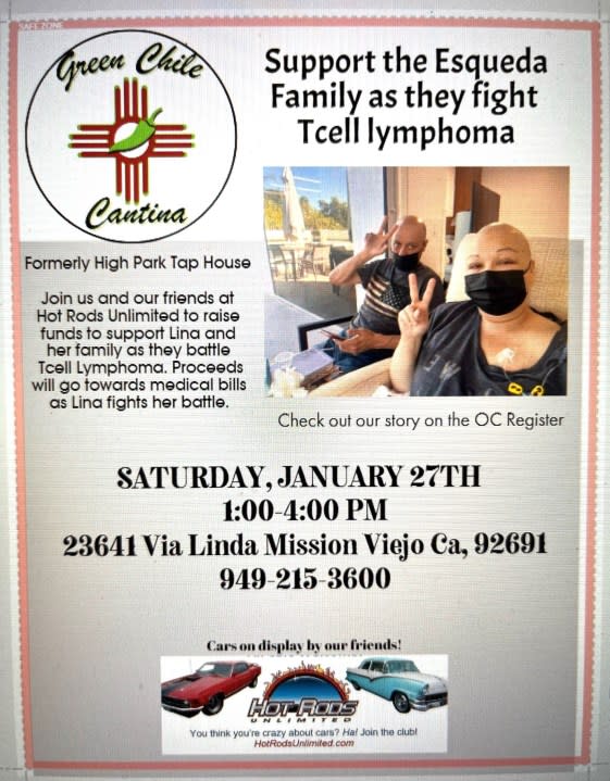 A fundraiser being held for Angelina Esqueda on Jan. 27, 2024.