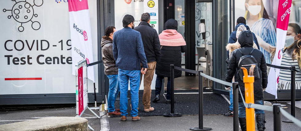 Un centre de tests anti-Covid, situé au sein de l'aéroport de Bruxelles.
