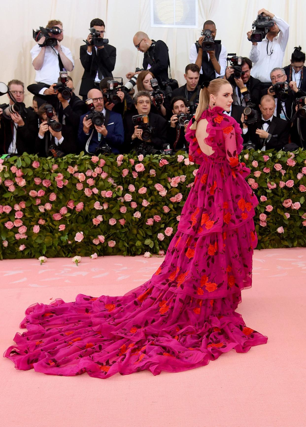 Rachel Brosnahan attends The 2019 Met Gala Celebrating Camp: Notes on Fashion at Metropolitan Museum of Art on May 06, 2019 in New York City.