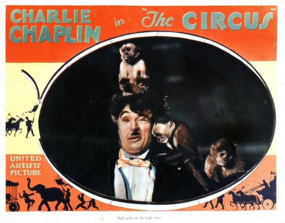 El afiche promocional de la película de Charlie Chaplin 