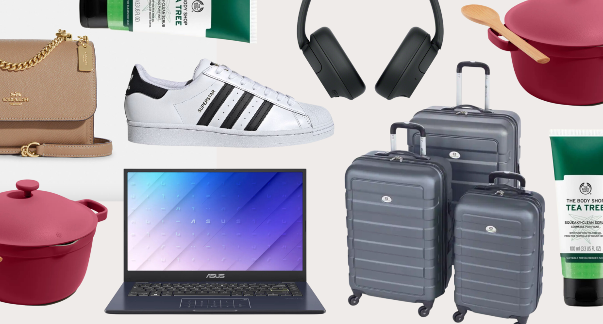 asus laptop, the body shop tea tree skincare, luggage set, always pot, adidas superstar sneakers, black sony headphones, coach crossbody bag, labour day sales, Best extended Labour Day sales you can still shop in Canada.