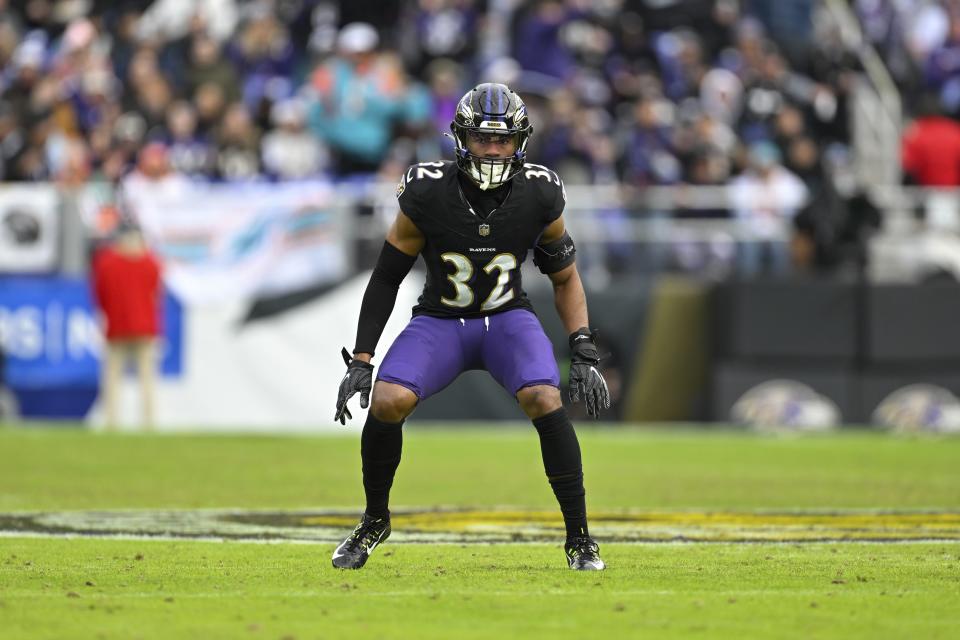 Baltimore Ravens safety Marcus Williams (32) in action during the second half of an NFL football game against the Miami Dolphins, Sunday, Dec. 31, 2023, in Baltimore. | Terrance Williams, Associated Press