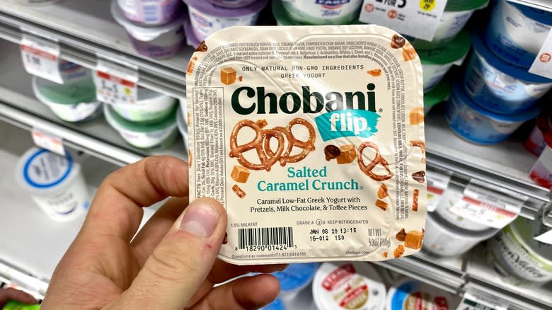 chobani flips in supermarket