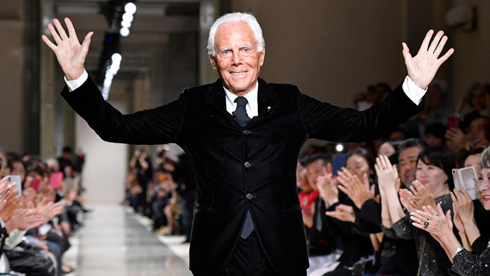 Giorgio Armani on the catwalkGiorgio Armani Cruise 2020 show, Runway, Tokyo National Museum, Japan - 24 May 2019