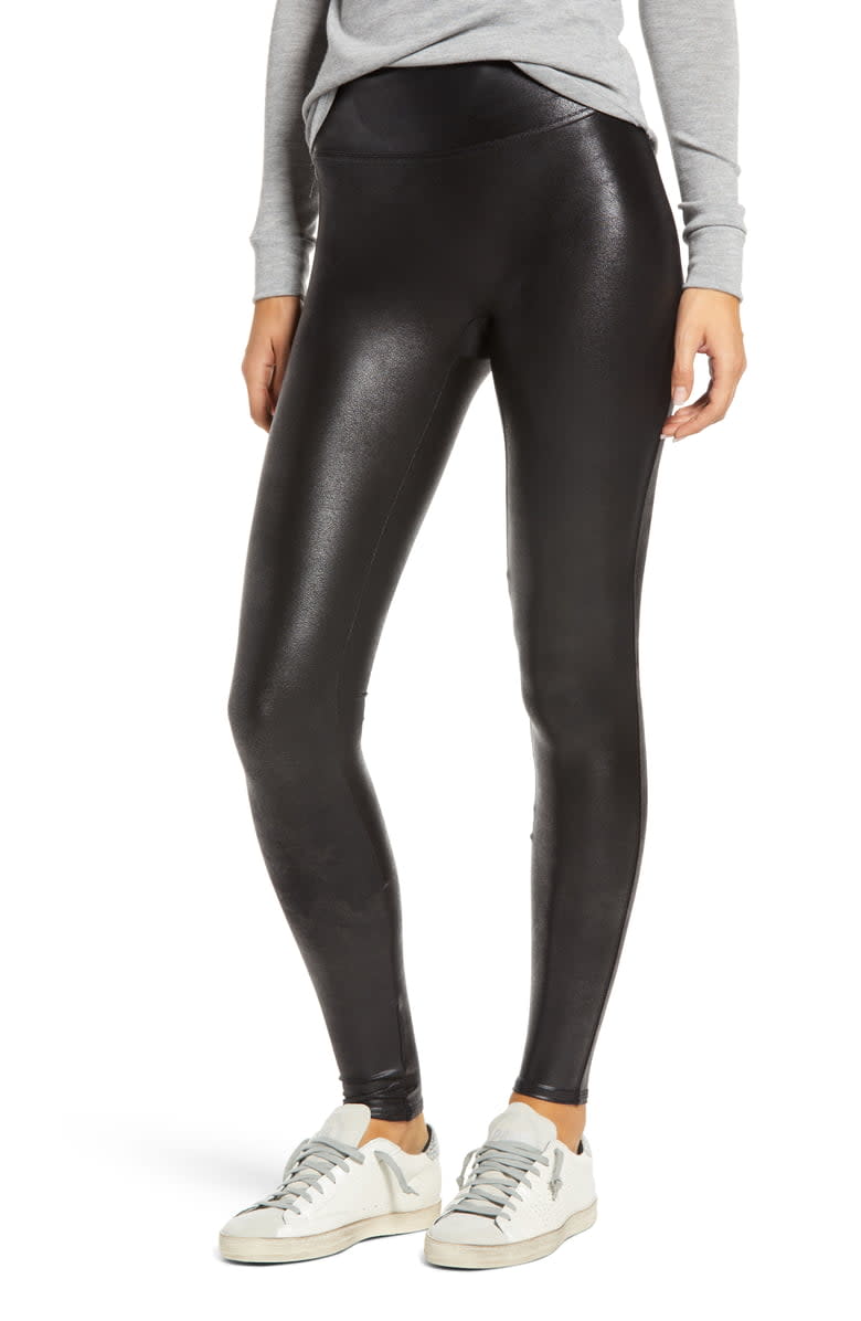 Spanx Faux Leather Leggings are a hit among shoppers. Image via Nordstrom.