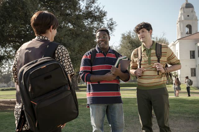 Aaron Epstein/Apple TV+ Sam Richardson and Ben Schwartz playing high-school versions of their characters on 'The Afterparty'