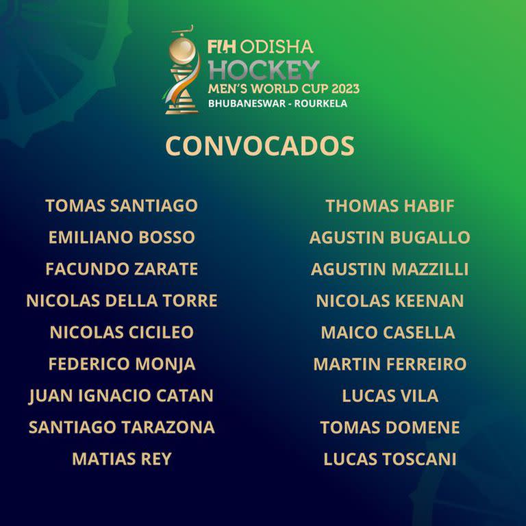 La Lista de Los Leones para el Mundial Bhubaneswar-Rourkela 2023