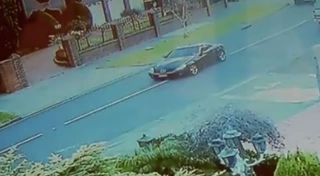 CCTV footage revealed a black Mercedes identical to Ms Ristevski's being driven into her street on the day she disappeared. Source: 7 News