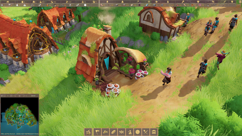 Image of pre-alpha gameplay from fantasy city-builder Pioneers of Pagonia