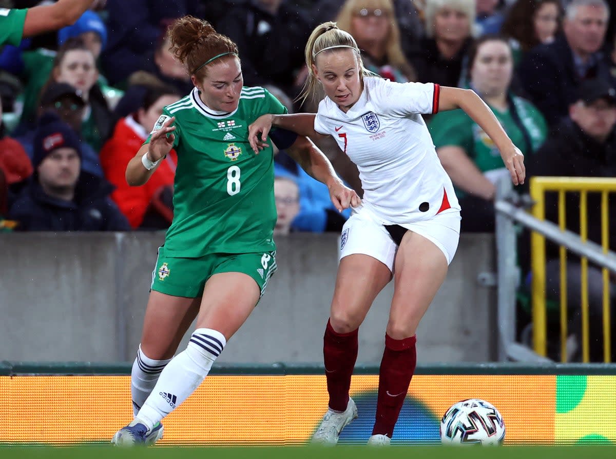 Marissa Callaghan (left) has been named in Northern Ireland’s squad for Euro 2022 (Liam McBurney/PA) (PA Wire)