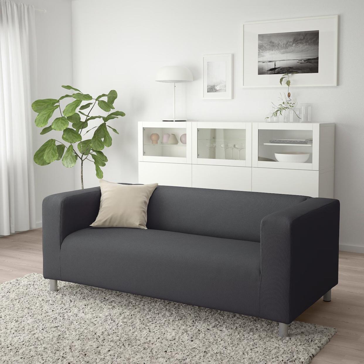 <p><a href="https://www.ikea.com/us/en/p/klippan-loveseat-bomstad-black-50399318/" rel="nofollow noopener" target="_blank" data-ylk="slk:Shop Now;elm:context_link;itc:0;sec:content-canvas" class="link rapid-noclick-resp">Shop Now</a></p><p>KLIPPAN Loveseat</p><p>ikea.com</p><p>$549.00</p>