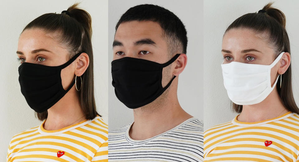 These breathable face coverings come in black or white to match any outfit. (Nordstrom Rack)