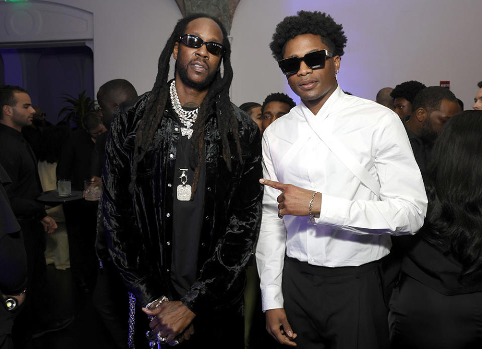 2 Chainz and Da'Vinchi attend the Los Angeles Premiere of Starz Series "BMF" Season 3 after party held at the Hollywood Athletic Club on February 29, 2024 in Hollywood, California.