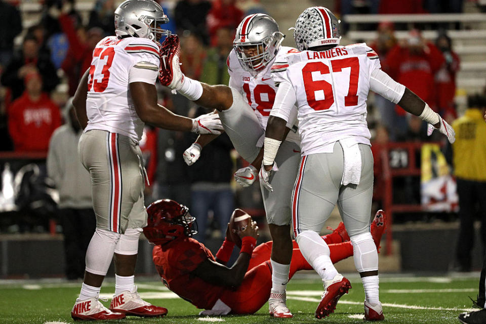 Ohio State routed Maryland 62-3. (Getty)