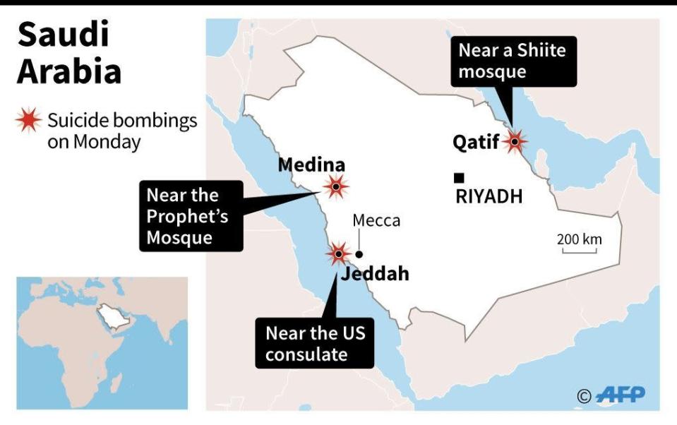 Suicide bomb attacks in Saudi Arabia