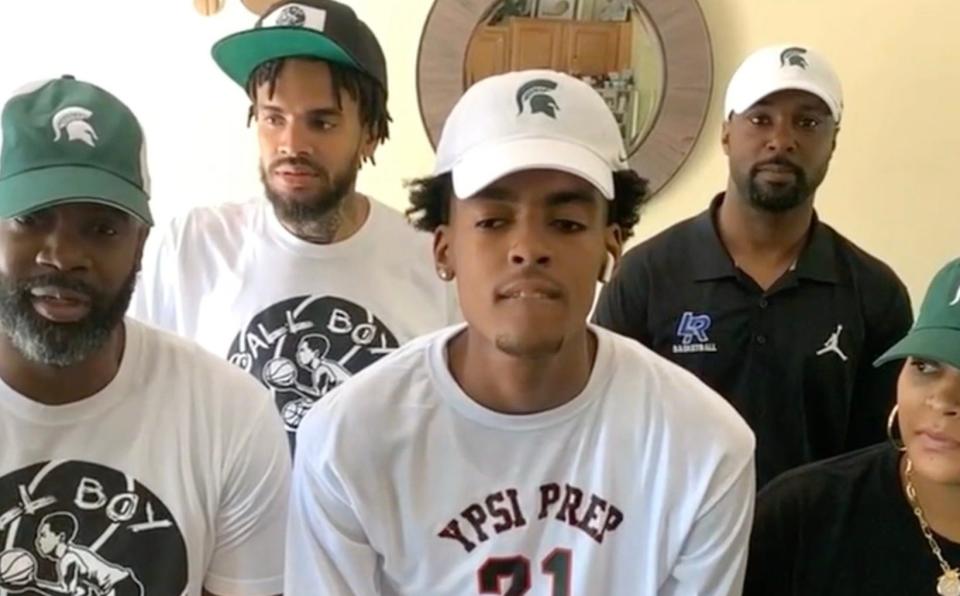 Ypsilanti Lincoln 2022 five-star small forward Emoni Bates committed to Michigan State on ESPN's SportsCenter show Monday, June 29, 2020.