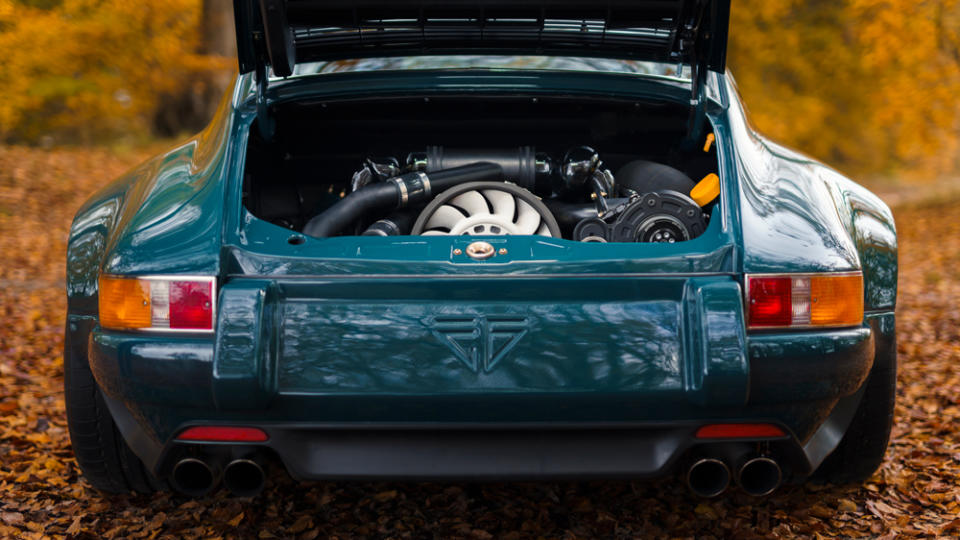 The 400 hp engine inside Project BEL001, the latest Porsche 911 restomod from Theon Design.