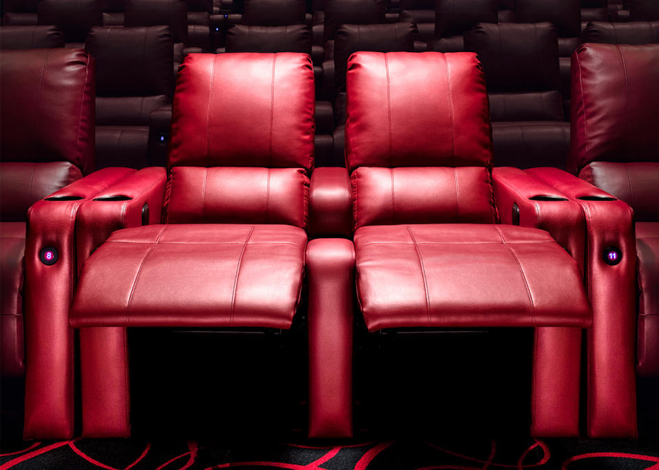 Reclining leather seats at AMC's Lake in the Hills multiplex.