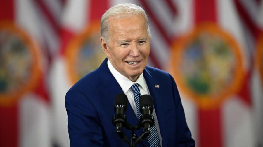 File - President Joe Biden speaks to supporters during a reproductive freedom campaign event at Hillsborough Community College, Tuesday, April 23, 2024, in Tampa, Fla.