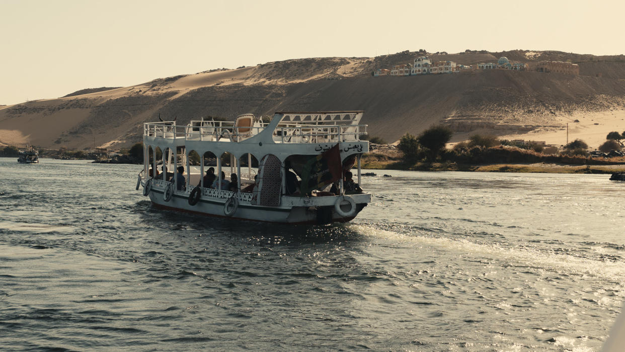  Passenger ferry along the Nile at first light. 