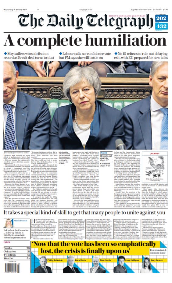 The Newspapers’ Brexit Reaction