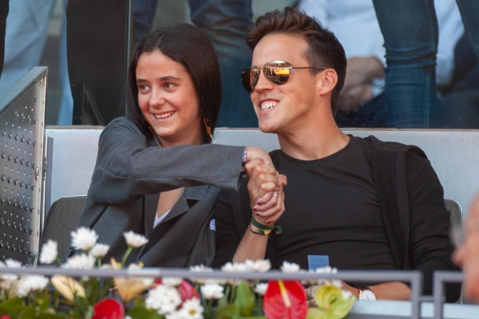 Victoria Federica con Gonzalo Caballero disfrutando del Open de Tenis de Madrid en mayo (Europa Press/Getty Images).