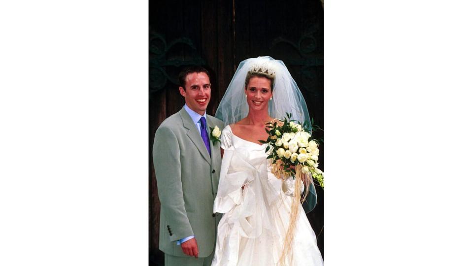 Gareth Southgate and Alison Bird on their wedding day