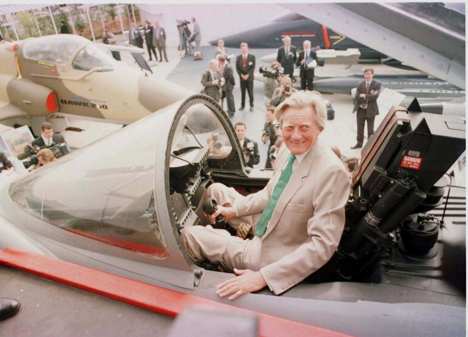 Deputy prime minister Michael Heseltine in 1996 (Paul Jarrett/PA) (PA Archive)