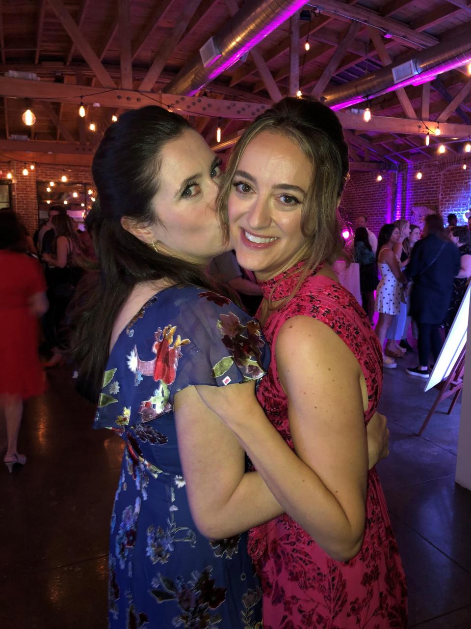 Lauren Pomerantz, right, met her wife Elizabeth Higgins Clark on a dating app.