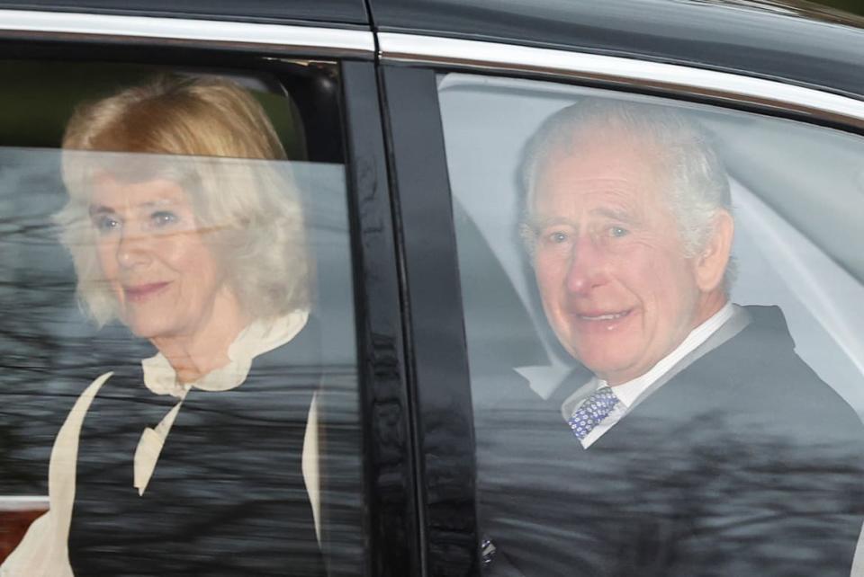 Britain's King Charles and Queen Camilla leave Clarence House, the day after it was announced King Charles has been diagnosed with cancer, in London, Britain, February 6, 2024.