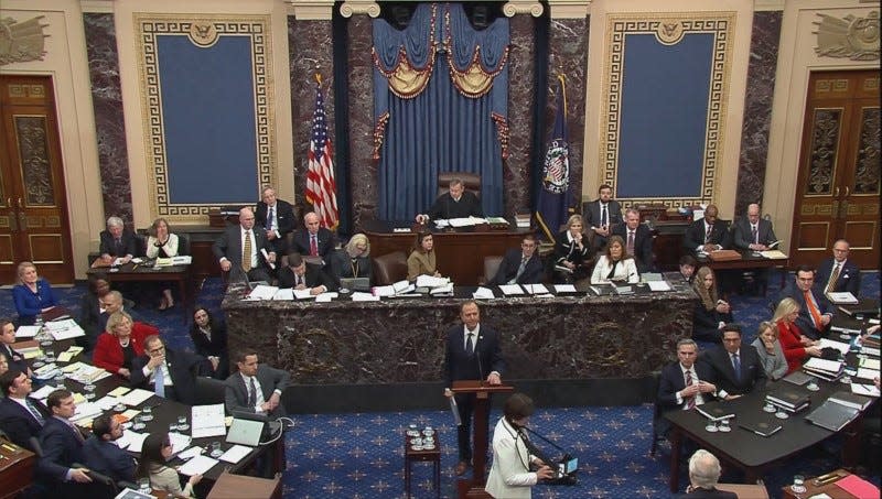 Senate Chamber Trump impeachment trial