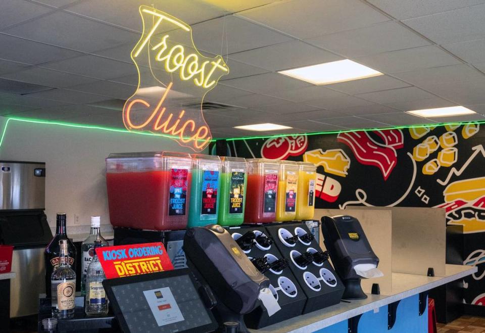 Troost Juice lemonade is available spiked or not, at District Biskuits in North Kansas City. The restaurant, which opened its standalone space in 2022, specializes in biscuit sandwiches.