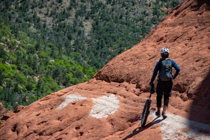 unicycle mountain biking