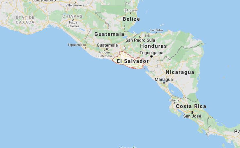 El Salvador, pays d'Amérique centrale. - Google Maps