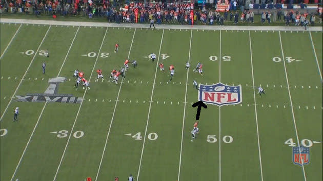 Another Super Bowl, another enormous hit on a Demaryius Thomas crossing  route 