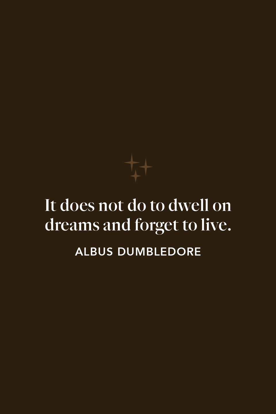 Dumbledore on living your life