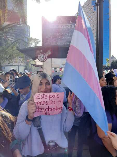 mujeres trans en el feminismo 8m marcha cdmx