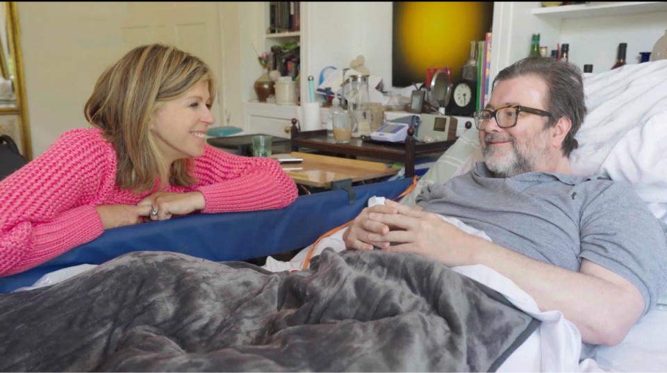 Kate Garraway pictured with husband Derek Draper who died in January (ITV)