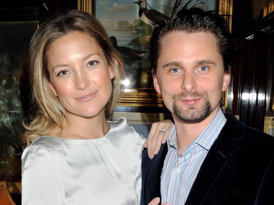 Kate Hudson (L) and Matt Bellamy attend the Hawn Foundation UK launch event hosted by Goldie Hawn at Annabels on March 7, 2012 in London, England