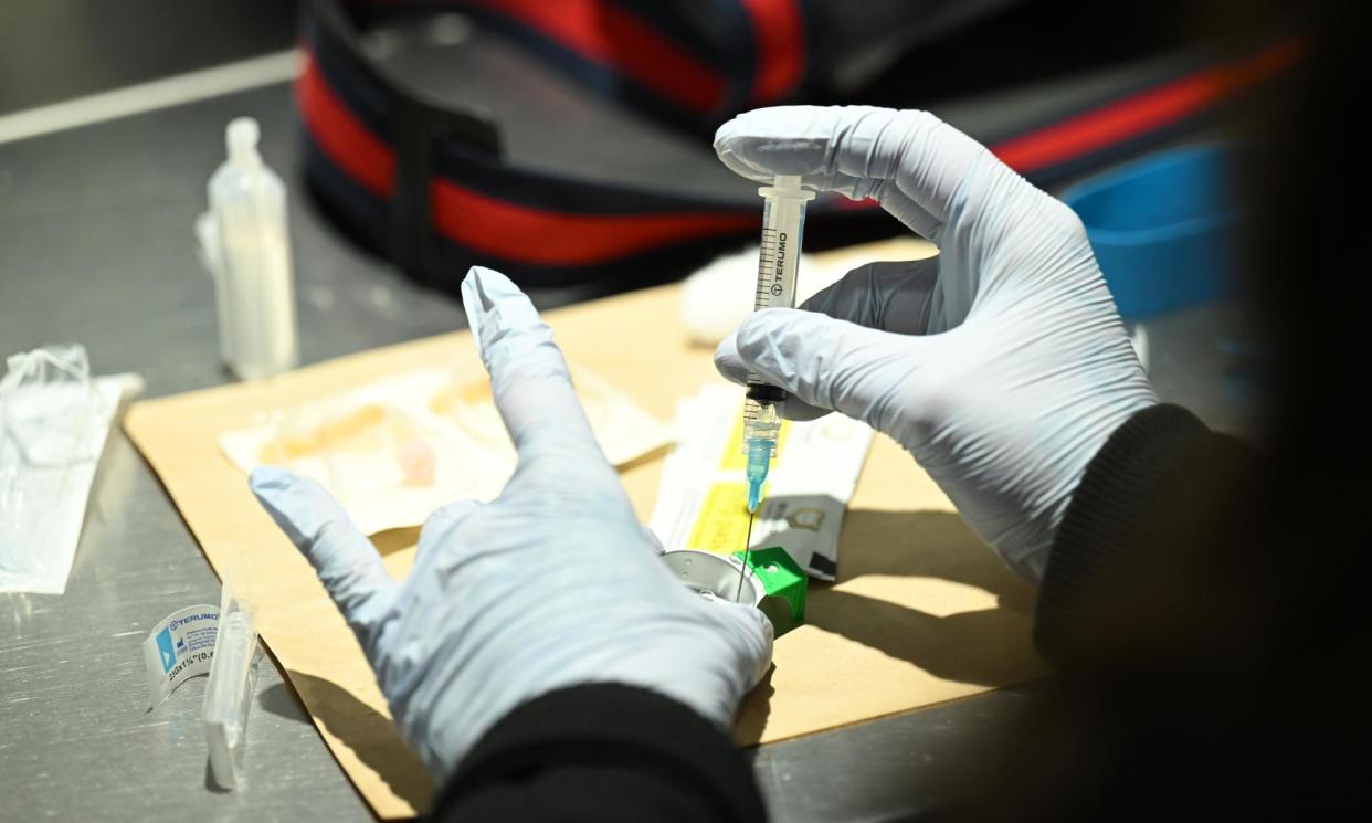 <span>Participants in the NSW drug checking service can have their drugs tested by a chemist who will attend the injecting centre once a week.</span><span>Photograph: James Ross/AAP</span>