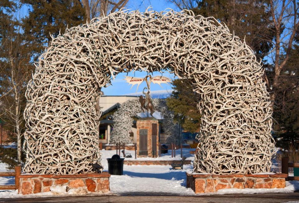 antler arches in jackson hole, wyoming