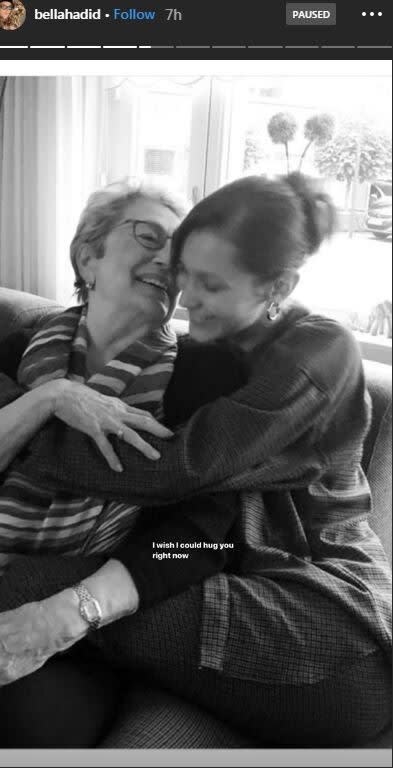 Bella Hadid also shared photos of her and her late grandmother.