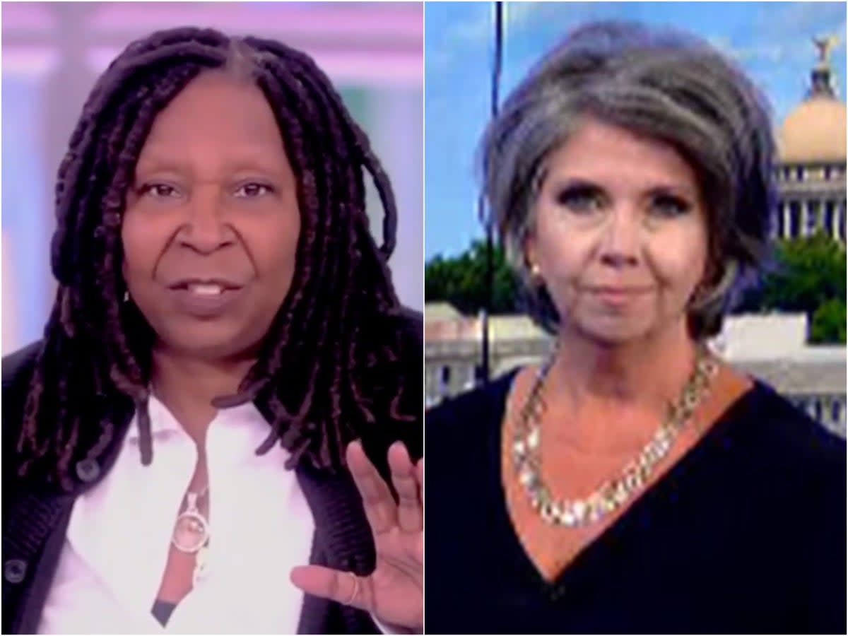 Whoopi Goldberg (left) and Barbie Barrett (ABC/NBC)