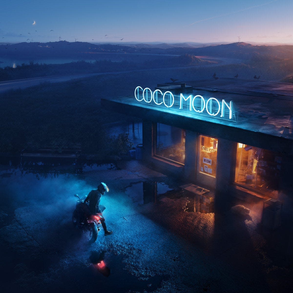 Cover art for "Coco Moon," Owl City's seventh studio album, released on Friday, March 24, 2023. "Dinosaur Park," the eighth track on the album, explicitly features the eponymous landmark on Skyline Drive in Rapid City, S.D.