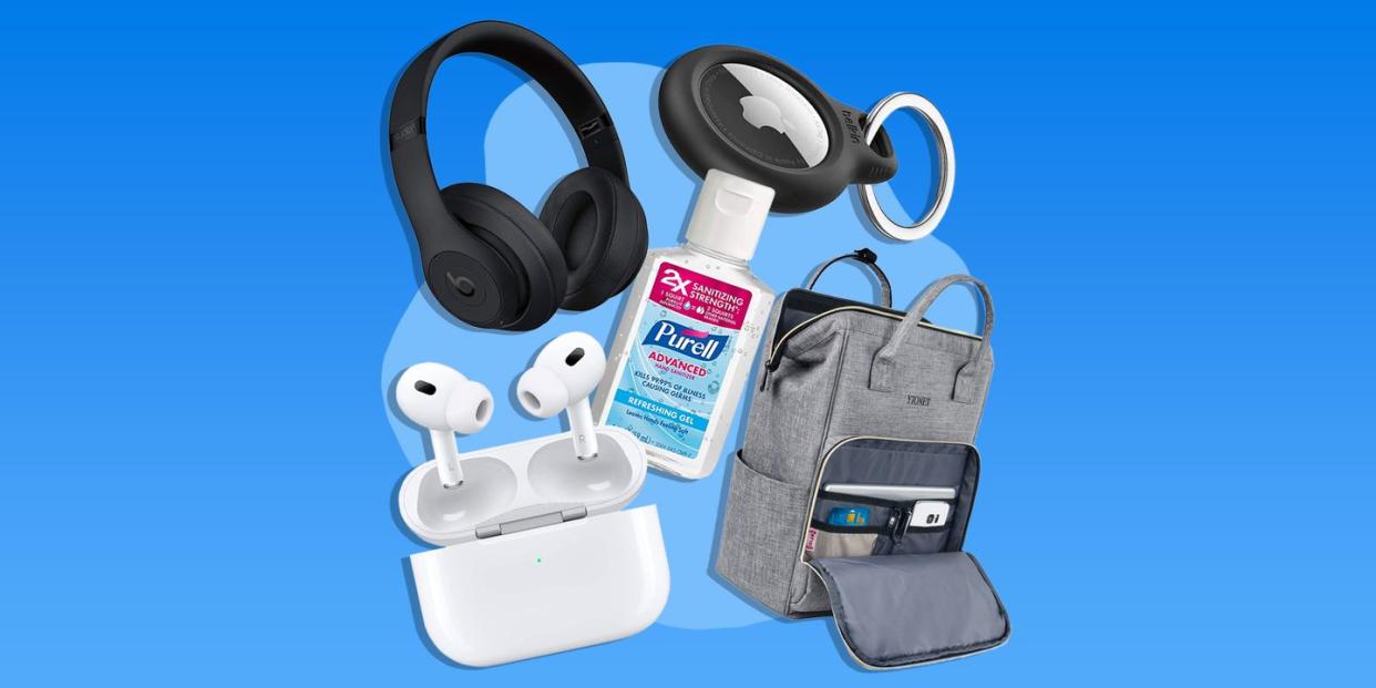 purell advanced hand sanitizer refreshing gel, beats studio3 wireless noise cancelling over ear headphones, belkin apple airtag secure holder, travel backpack, apple airpods pro