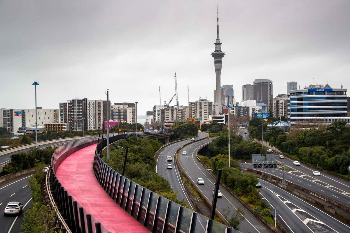 A general view of the Sky Tower and central district of Auckland (AFP via Getty Images)